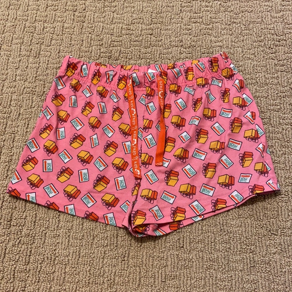 Pattern pajama shorts